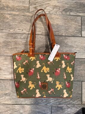 Disney Dooney & Bourke Olive Lion King Canvas Tote